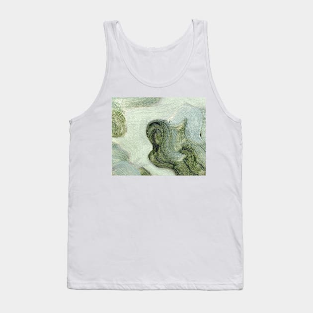 Mint Green Abstract Art Tank Top by Go Abstract Art